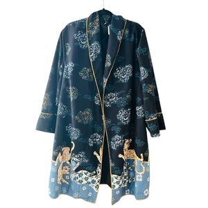 By Anthropologie Flannel Robe Blue Size 3X
